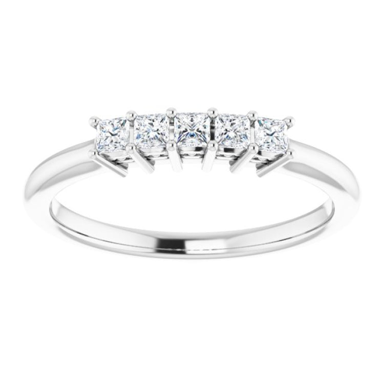 14K White 1/4 CTW Natural Diamond Anniversary Band