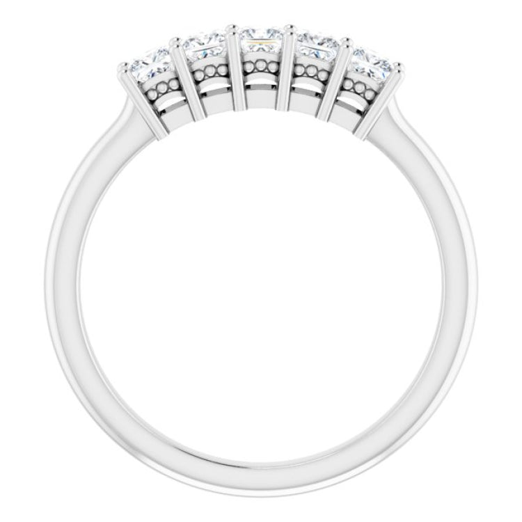 14K White 1/2 CTW Natural Diamond Anniversary Band