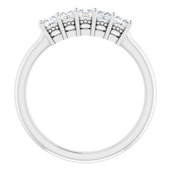 14K White 1/2 CTW Natural Diamond Anniversary Band