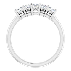 14K White 5/8 CTW Natural Diamond Anniversary Band