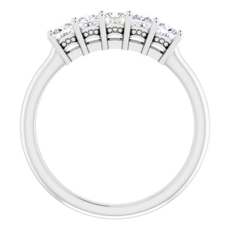 Platinum 5/8 CTW Natural Diamond Anniversary Band