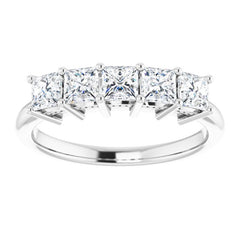 14K White 1 CTW Natural Diamond Anniversary Band