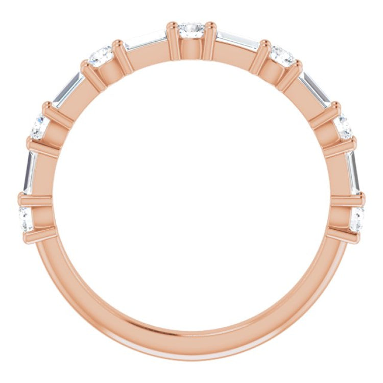 14K Rose 1/3 CTW Natural Diamond Anniversary Band