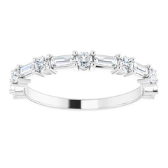 14K White 5/8 CTW Natural Diamond Anniversary Band