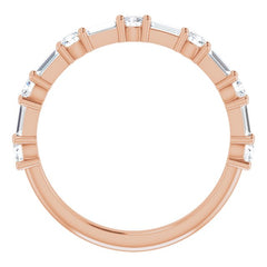 14K Rose 5/8 CTW Natural Diamond Anniversary Band