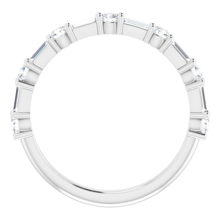 Platinum 5/8 CTW Natural Diamond Anniversary Band