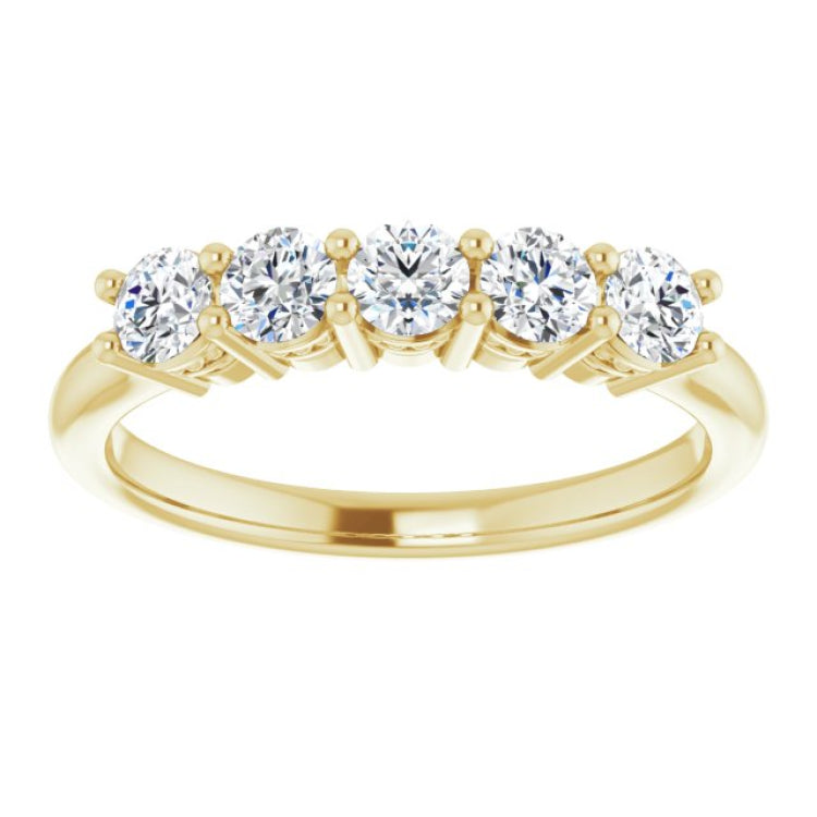 14K Yellow 1/2 CTW Natural Diamond Anniversary Band