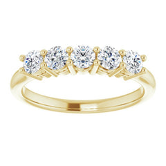 14K Yellow 1/2 CTW Natural Diamond Anniversary Band