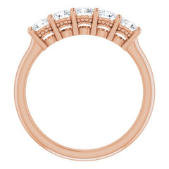 14K Rose 1/2 CTW Natural Diamond Anniversary Band