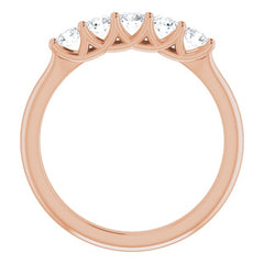 14K Rose 1/2 CTW Natural Diamond Anniversary Band