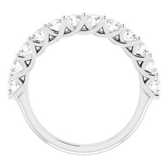 14K White 1 1/8 CTW Natural Diamond Anniversary Band