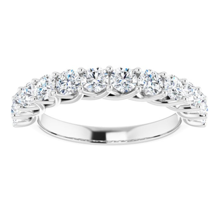 Platinum 1 1/8 CTW Natural Diamond Anniversary Band