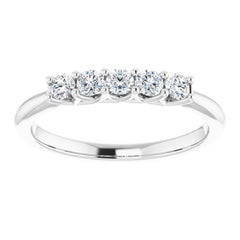 14K White 1/3 CTW Natural Diamond Anniversary Band
