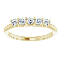 14K Yellow 3/8 CTW Natural Diamond Anniversary Band