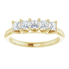 14K Yellow 5/8 CTW Natural Diamond Anniversary Band