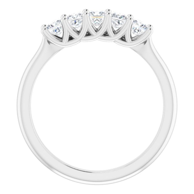 Platinum 5/8 CTW Natural Diamond Anniversary Band