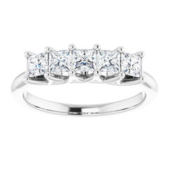 14K White 3/4 CTW Natural Diamond Anniversary Band