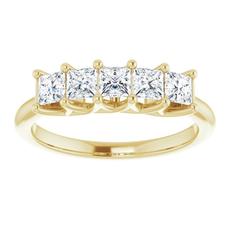 14K Yellow 3/4 CTW Natural Diamond Anniversary Band