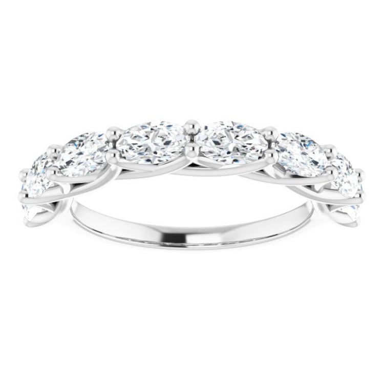 14K White 2 CTW Natural Diamond Anniversary Band