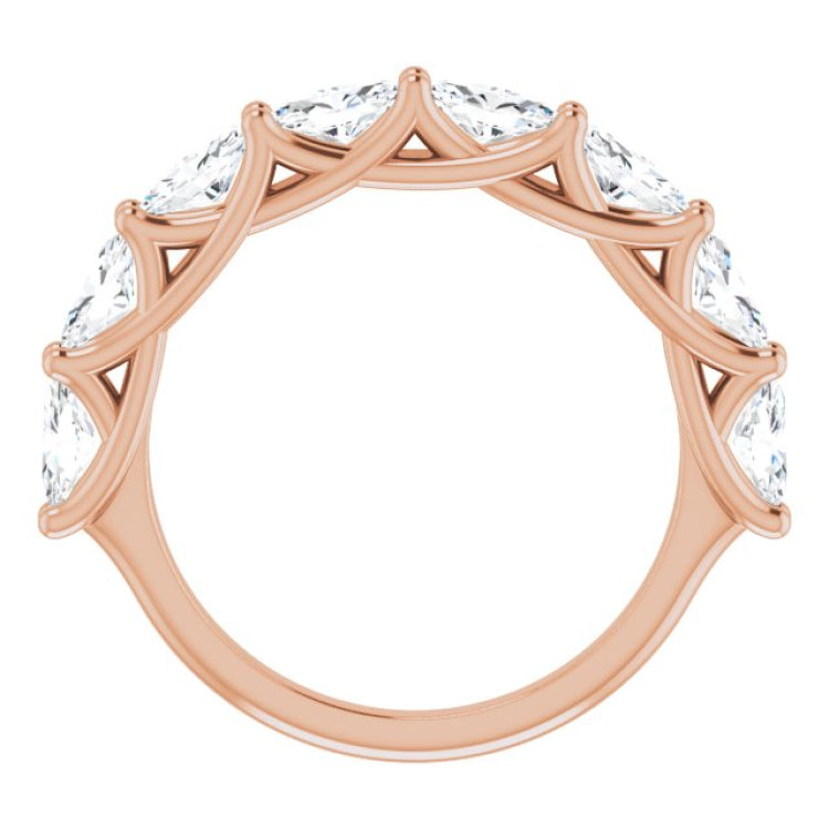 14K Rose 2 CTW Natural Diamond Anniversary Band