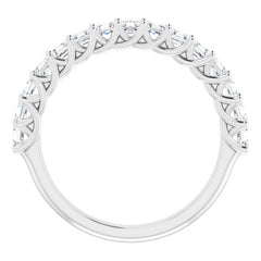 Platinum 1 1/8 CTW Natural Diamond Anniversary Band