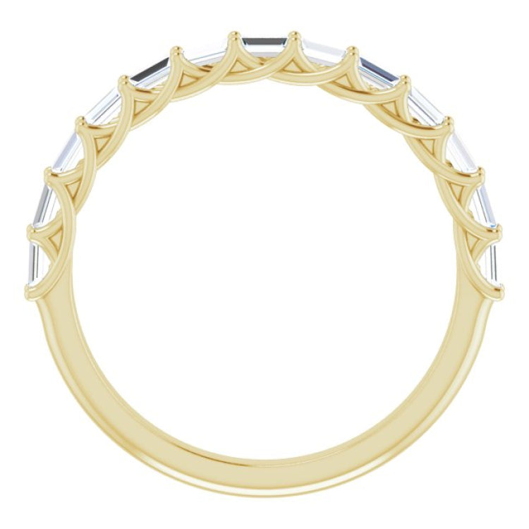 14K Yellow 3/8 CTW Natural Diamond Anniversary Band