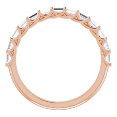 14K Rose 3/8 CTW Natural Diamond Anniversary Band