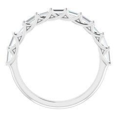 14K White 3/8 CTW Natural Diamond Anniversary Band