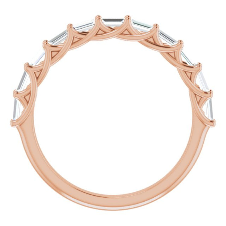 14K Rose 3/8 CTW Natural Diamond Anniversary Band