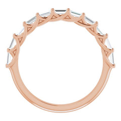 14K Rose 3/8 CTW Natural Diamond Anniversary Band