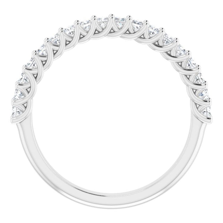 14K White 1/2 CTW Natural Diamond Anniversary Band