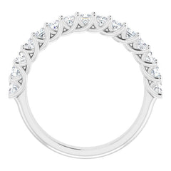 Platinum 1 CTW Natural Diamond Anniversary Band