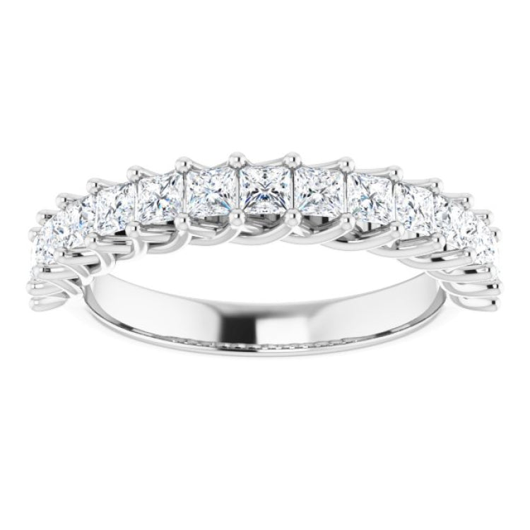 Platinum 1 CTW Natural Diamond Anniversary Band