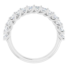 Platinum 1 1/3 CTW Natural Diamond Anniversary Band