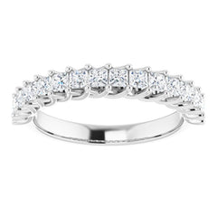 14K White 3/4 CTW Natural Diamond Anniversary Band