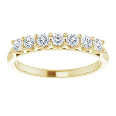 14K Yellow 3/8 CTW Natural Diamond Anniversary Band