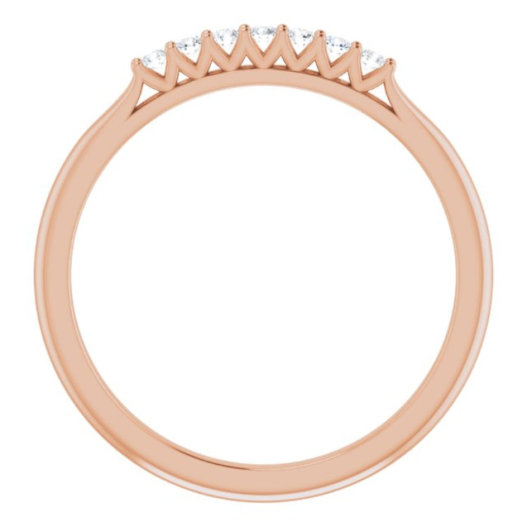 14K Rose 1/10 CTW Natural Diamond Anniversary Band