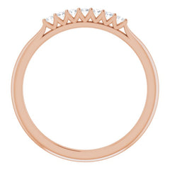 14K Rose 1/10 CTW Natural Diamond Anniversary Band
