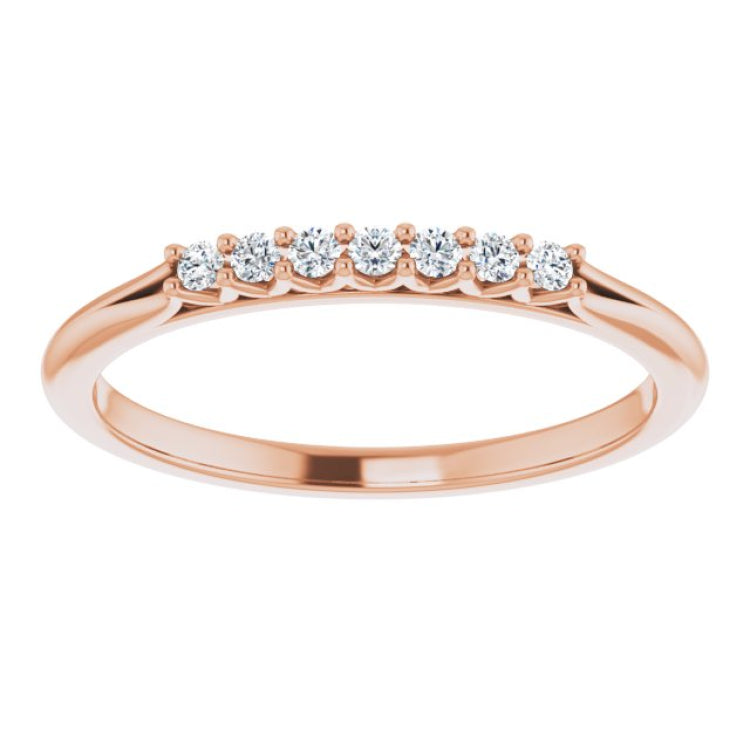 14K Rose 1/10 CTW Natural Diamond Anniversary Band