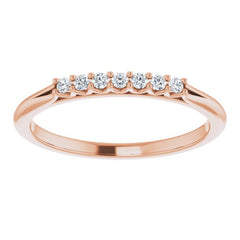 14K Rose 1/10 CTW Natural Diamond Anniversary Band