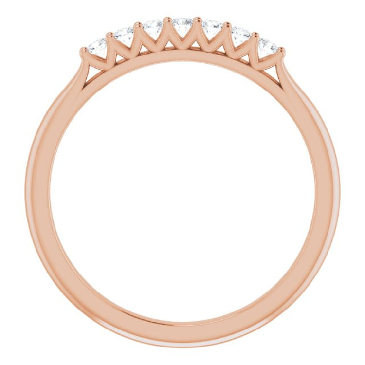 14K Rose 1/6 CTW Natural Diamond Anniversary Band