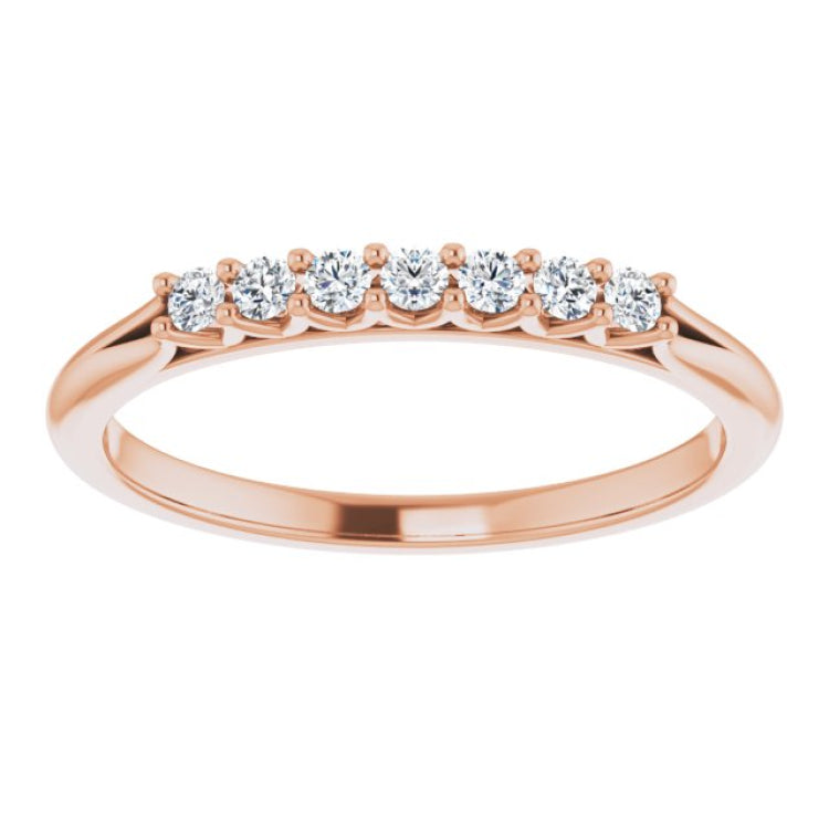 14K Rose 1/6 CTW Natural Diamond Anniversary Band