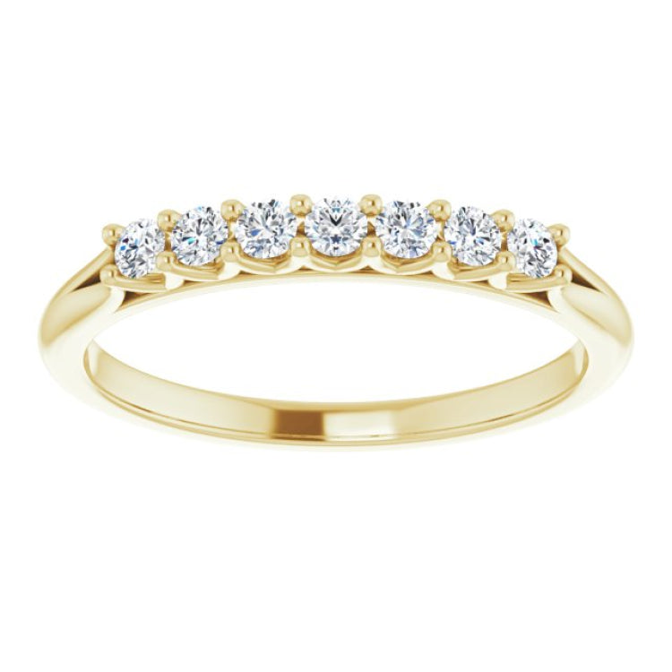14K Yellow 1/5 CTW Natural Diamond Anniversary Band