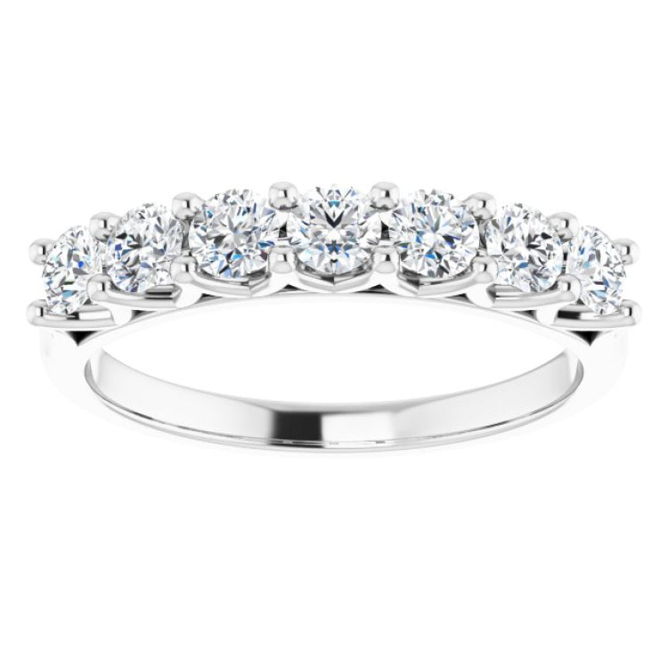 14K White 5/8 CTW Natural Diamond Anniversary Band