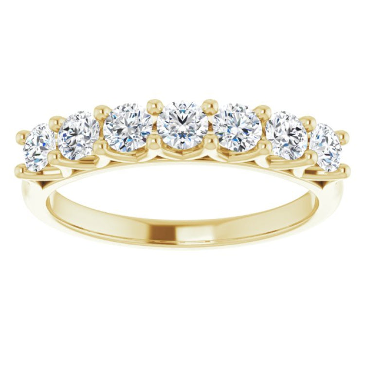 14K Yellow 5/8 CTW Natural Diamond Anniversary Band