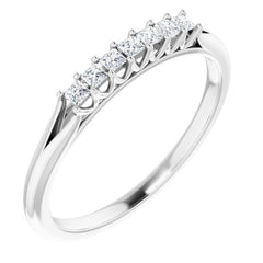 14K White 1/6 CTW Natural Diamond Anniversary Band