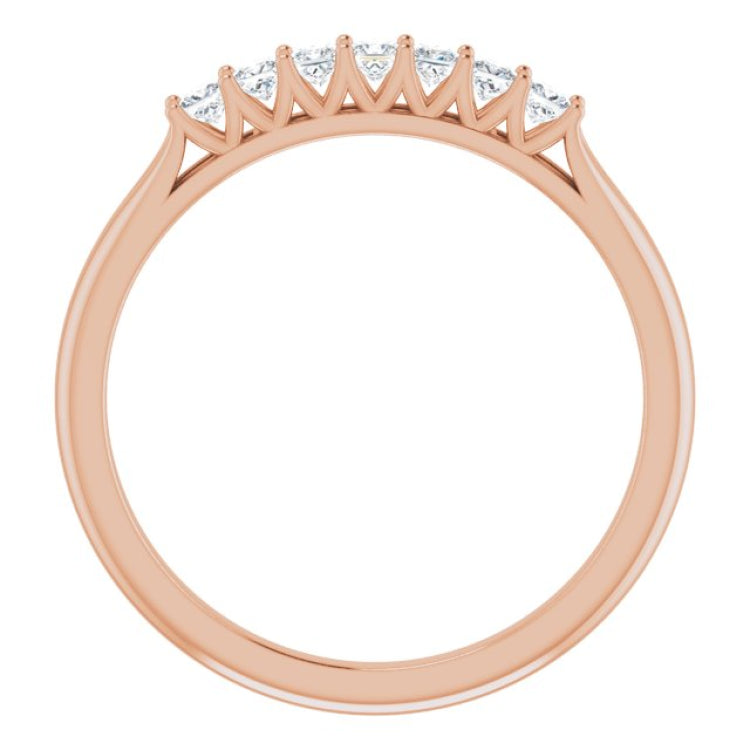 14K Rose 1/4 CTW Natural Diamond Anniversary Band