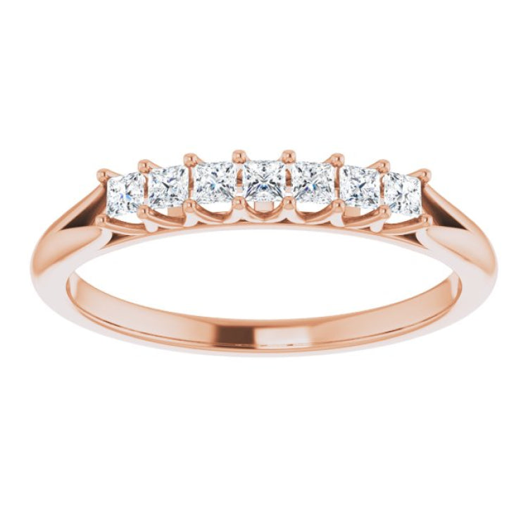 14K Rose 1/4 CTW Natural Diamond Anniversary Band