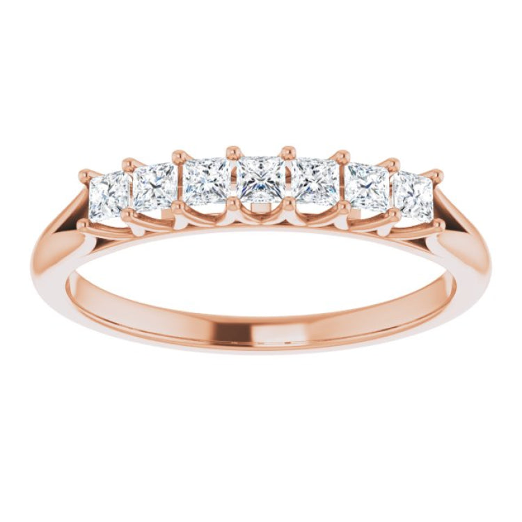14K Rose 1/3 CTW Natural Diamond Anniversary Band
