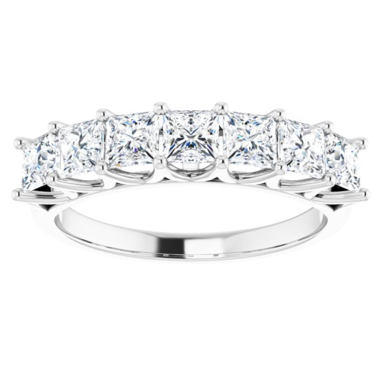 Platinum 1 3/8 CTW Natural Diamond Anniversary Band